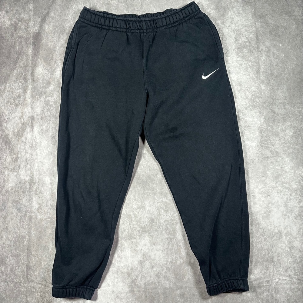 Nike Mens Black Fleece Joggers Sweatpants Size M Athleisure Sportswear